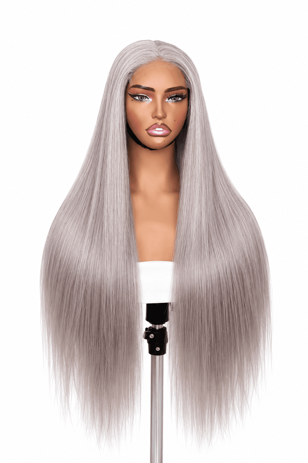 Lisse Gris Argenté Extra Long